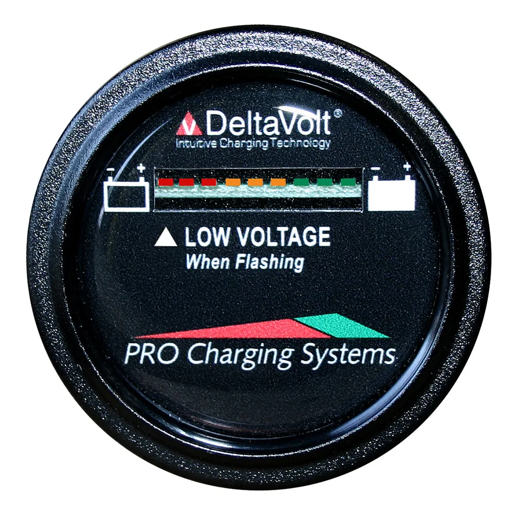 Dual Pro Battery Fuel Gauge - DeltaView? Link Compatible - 24V System (2-12V Batteries, 4-6V Batteries)