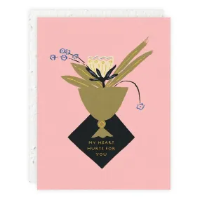 Floral Cup Sympathy Card