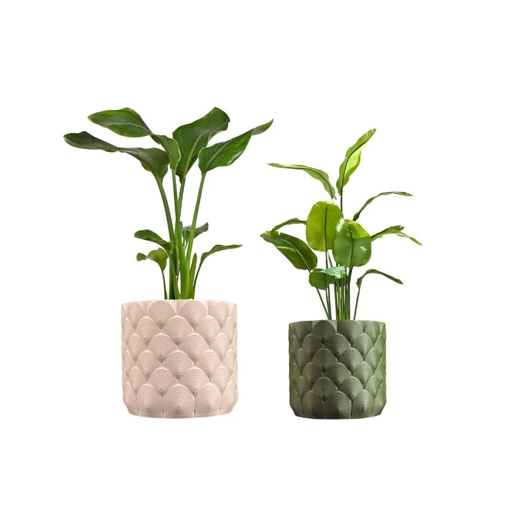 Flower Modern Bohemian Indoor Ocean Wave Eco-Friendly 3D Printed Planters with Drainage