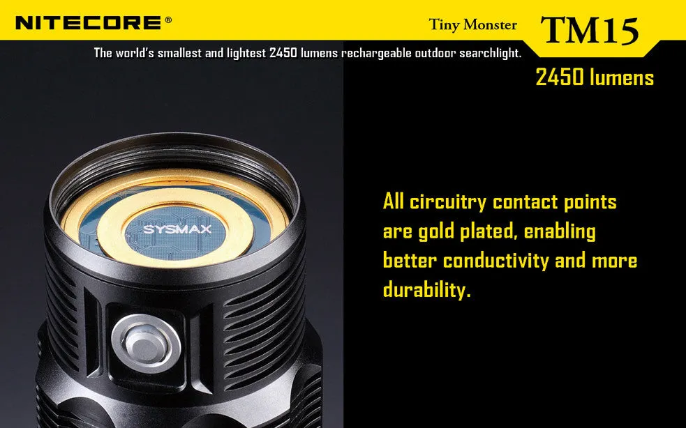 NiteCore TM15 Tiny Monster 2450 Lumen LED Flashlight