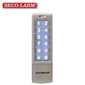 Seco-Larm - Access Control Digital Keypad - 1010 Users - Mullion Style - Weatherproof - Multi-colored Status LEDs