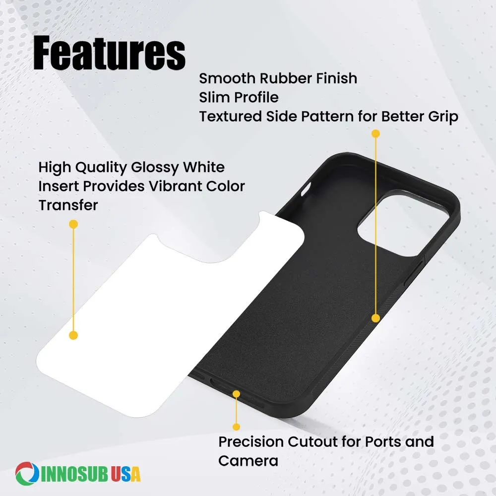 Sublimation Phone Cases for iPhone 11/12/13/14/15 | Rubber | Aluminum | Glass | Flip Wallet