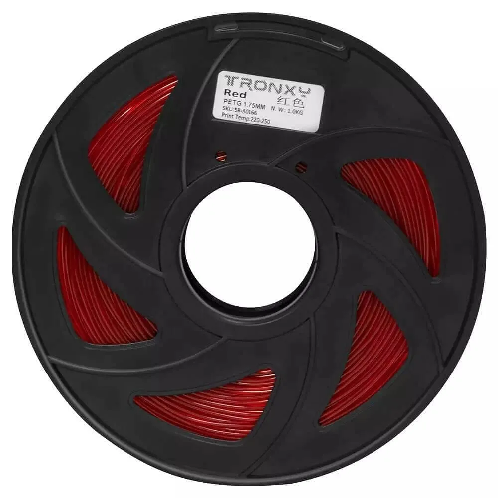 Tronxy 1.75mm PETG Filament Transparent Red 1KG