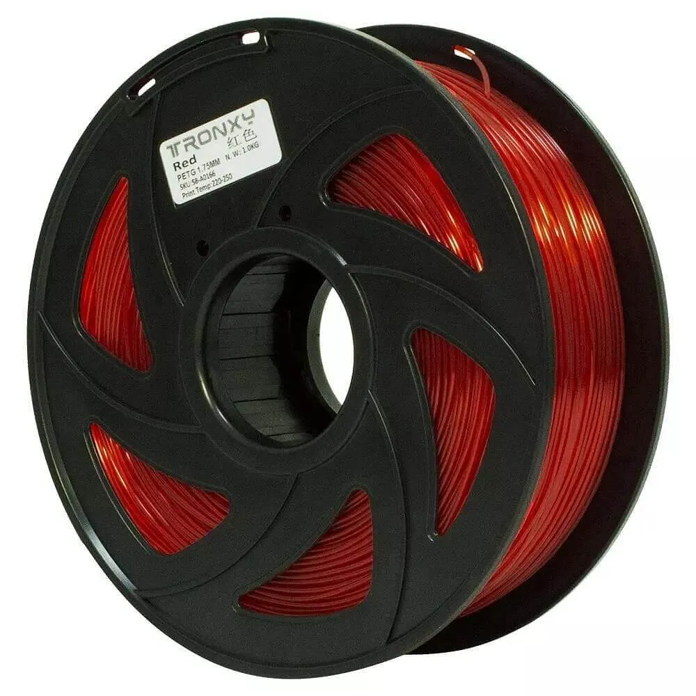 Tronxy 1.75mm PETG Filament Transparent Red 1KG