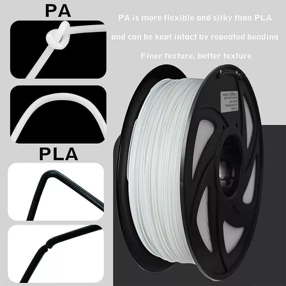 Tronxy 3D Printer 3D Printing White Nylon Filament 1.75 mm, 2.2 LBS (1KG)