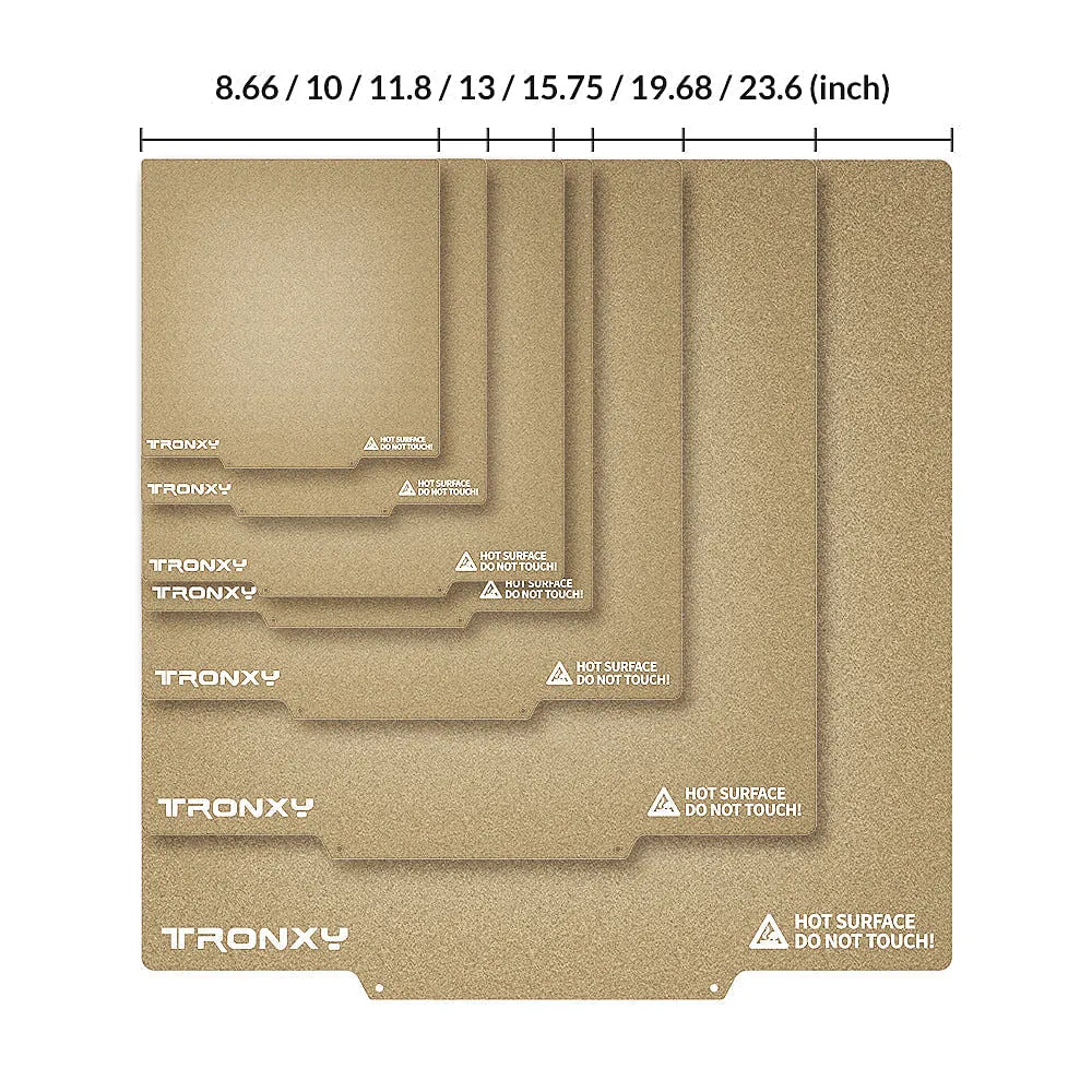 Tronxy 3D Printer Magnetic Removal Spring Steel PEI Build Plate 220-800mm