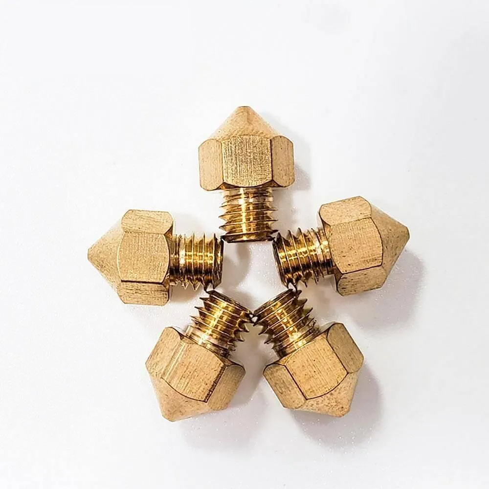 Tronxy 5pcs V5 V6 Copper Nozzles for 3D Printers