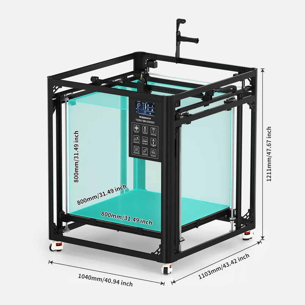 Tronxy Veho 800 Pro 1000 Pro 1000-16 Pro 1000-20 Pro Large 3D Printer with Klipper Firmware for 300mm/s Fast Speed