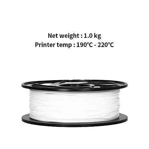 Tronxy White PLA 3D Filament 1.75mm - 2.2 LBS (1KG)