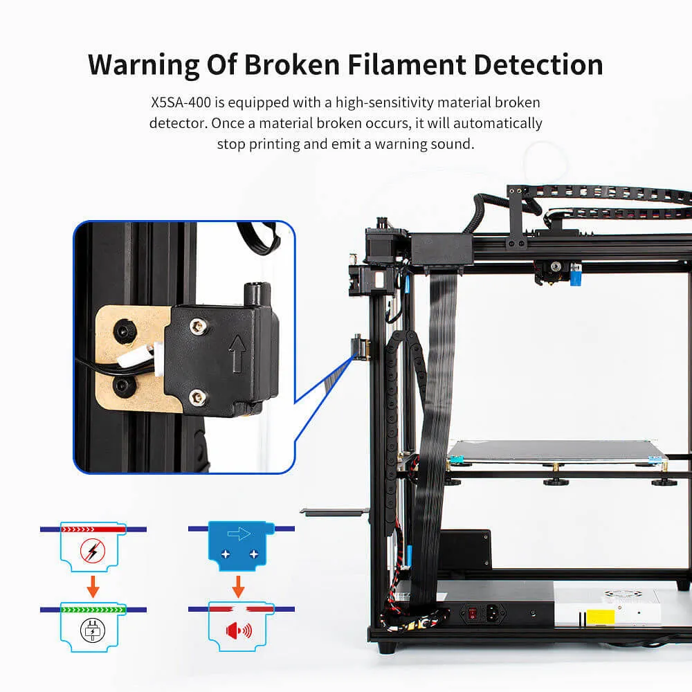 Tronxy X5SA-400 Large DIY 3D Printer Kit Print Size 400x400x400mm