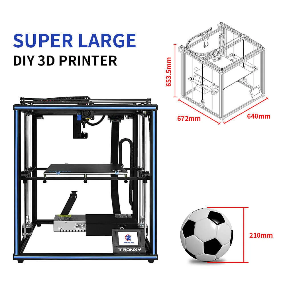 Tronxy X5SA-400 Pro 3D Printer with Titan Extruder Print Size 400x400x400mm