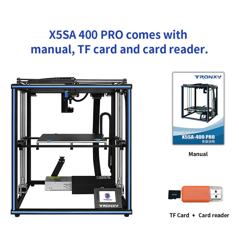 Tronxy X5SA-400 Pro 3D Printer with Titan Extruder Print Size 400x400x400mm