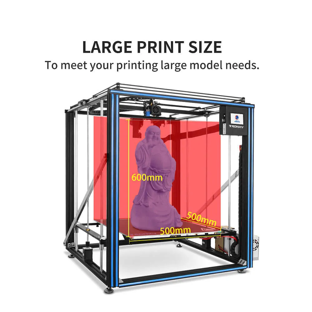 Tronxy X5SA-500 Pro Large 3D Printer DIY Kit Print Size 500x500x600mm