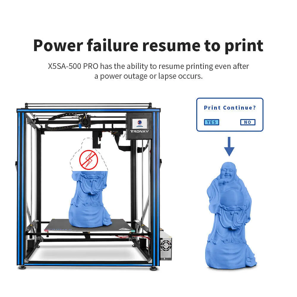 Tronxy X5SA-500 Pro Large 3D Printer DIY Kit Print Size 500x500x600mm