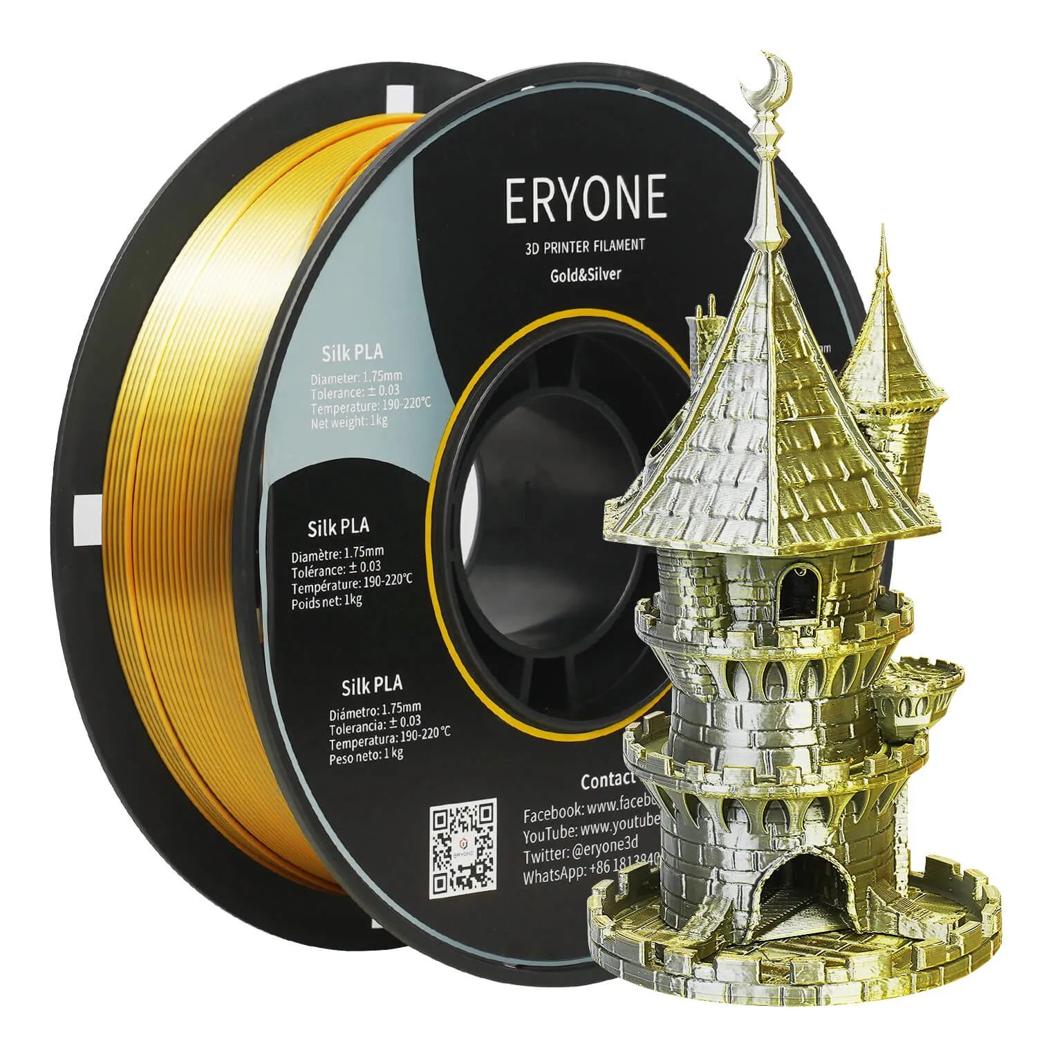 (UK only)Pre-sale- ERYONE All Series PLA 3D Filament 1kg  FREE SHIPPING(MOQ:20 rolls,can mix color)