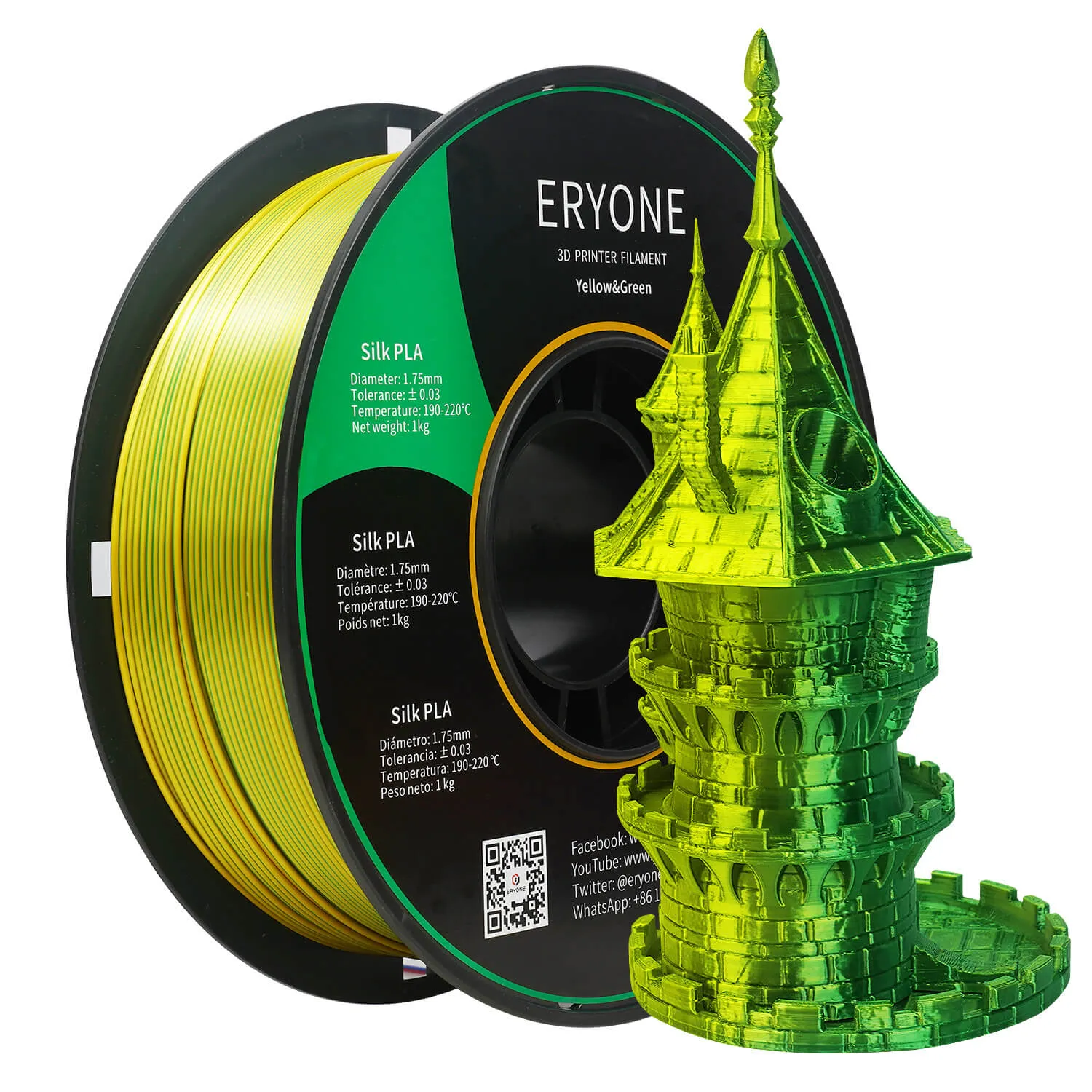 (UK only)Pre-sale- ERYONE All Series PLA 3D Filament 1kg  FREE SHIPPING(MOQ:20 rolls,can mix color)