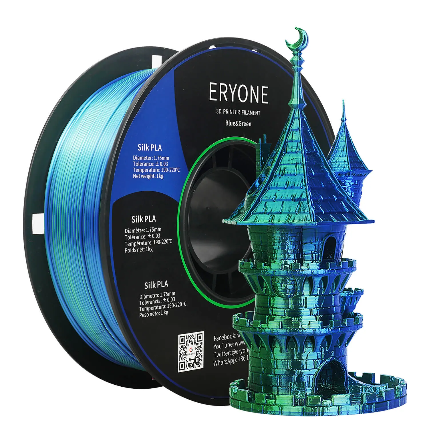 (US only)Pre-sale- ERYONE All Series PLA 3D Filament 1kg  FREE SHIPPING(MOQ:20 rolls,can mix color)